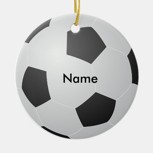 Nom personnalisé Football Ornement de Noël (Devant)