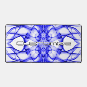 Nom personnalisé Fumée Bleue Symétrique Blanc