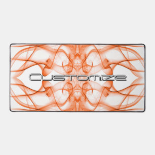 Nom personnalisé Fumée Orange Symétrique Blanc