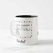 Nom personnalisé Funny Christmas Coffee Mug (Devant gauche)