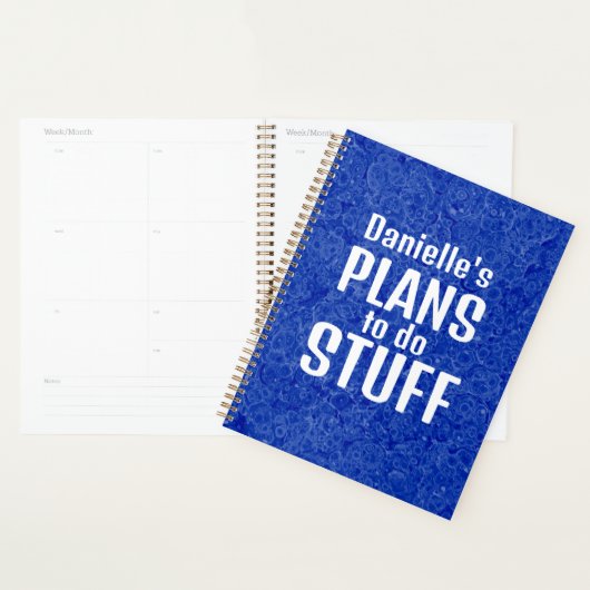 Nom personnalisé Funny Planner (Devant avec enveloppe)