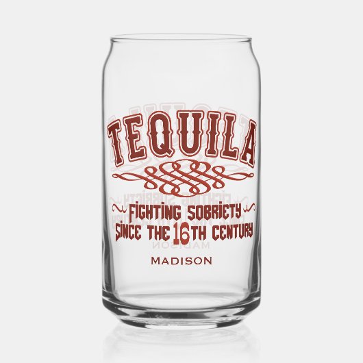Nom personnalisé Funny TEQUILA Verre (Recto)