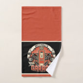 Nom personnalisé Garage moto moto pompe à gaz rétr (Serviette à main)