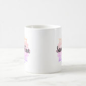Nom personnalisé Girl Pastel Mandala Mug (Centre)