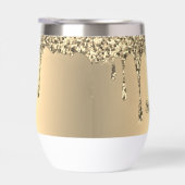 Nom personnalisé Gold Drip Script Monogramme (Droite)