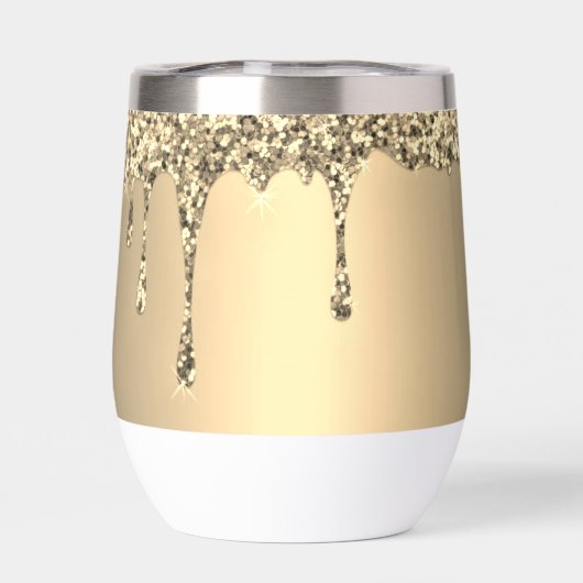 Nom personnalisé Gold Drip Script Monogramme (Arrière)