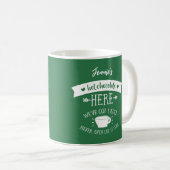 Nom personnalisé Green Hot Chocolate Mug (Devant droit)