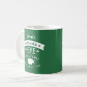 Nom personnalisé Green Hot Chocolate Mug (Devant gauche)