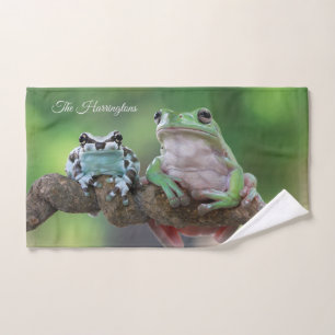 Nom personnalisé Grenouille serviette à main