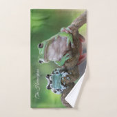 Nom personnalisé Grenouille serviette à main (Serviette à main)