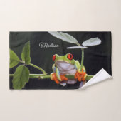 Nom personnalisé Grenouille serviette à main (Serviette à main)