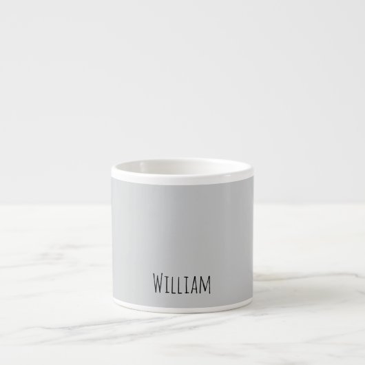 Nom personnalisé Grey Espresso Mug (Devant)