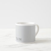 Nom personnalisé Grey Espresso Mug (Devant droit)