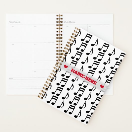 Nom personnalisé + Grille du planificateur Notes m (Devant avec enveloppe)