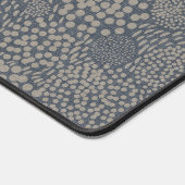 Nom personnalisé Gris Bleu Abstrait Unique Home Of (Coin)