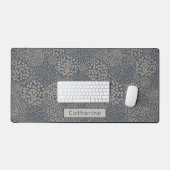 Nom personnalisé Gris Bleu Abstrait Unique Home Of (Clavier et souris)