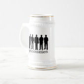 Nom personnalisé groomsman bachelor beer stein mug (Devant gauche)