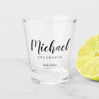 Nom personnalisé GROOMSMAN Verre de tir