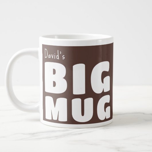 Nom personnalisé Gros Chocolat de Mug Brown nouvea (Gauche)