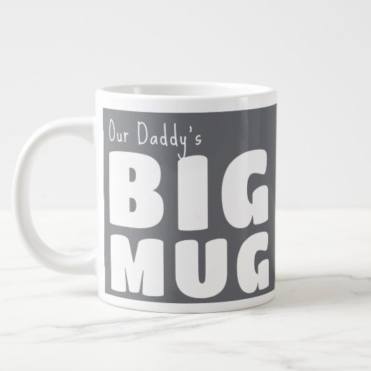 Nom personnalisé Grosse Mug Grey C19 Grosse nouvea (Gauche)