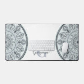 Nom personnalisé Harmonie Florale Gris Monotone Ma (Clavier et souris)