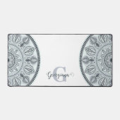 Nom personnalisé Harmonie Florale Gris Monotone Ma (Recto)