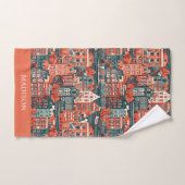 Nom personnalisé Hollandais Maisons Motif (Serviette à main)