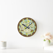 Nom personnalisé Horloge 1970 Retro Circle Patter (Maison)