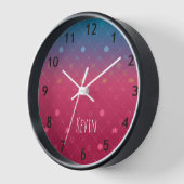 Nom personnalisé horloge murale moderne tendance (Angle)