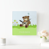 Nom personnalisé Horloges murales pour enfants (Maison)