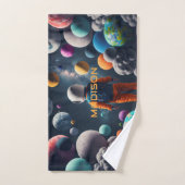 Nom personnalisé Imaginaire Espace enfant (Serviette à main)