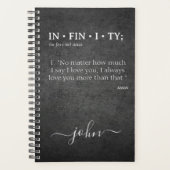 Nom personnalisé INFINITÉ VOUS AIME PLUS hebdomada (Devant)