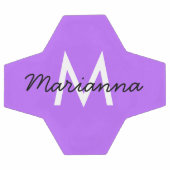 Nom Personnalisé Initial Girly Neon Purple (Plat)