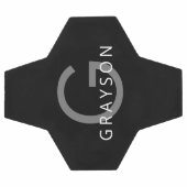 Nom personnalisé initial gris noir (Plat)