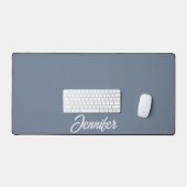 Nom personnalisé Initial Nettoyer Dusty Blue Monog (Clavier et souris)