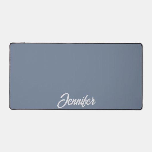 Nom personnalisé Initial Nettoyer Dusty Blue Monog (Recto)