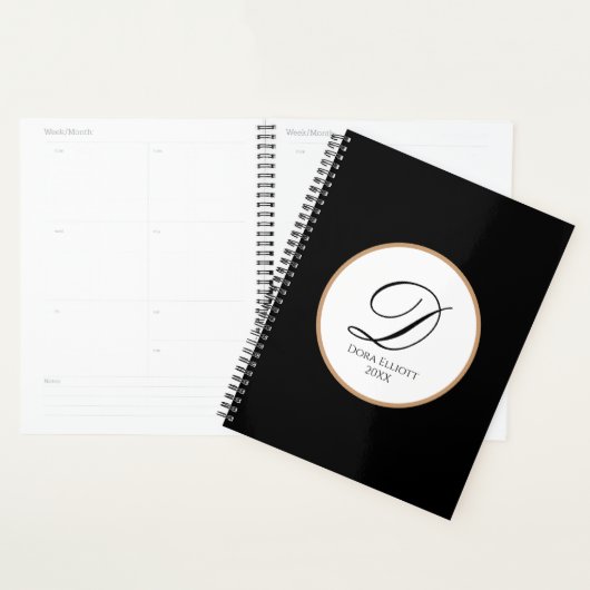 Nom personnalisé & initiale couverture rigide/ sou (Devant avec enveloppe)