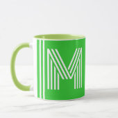 Nom personnalisé, initiale de monogramme | Mug à c (Gauche)