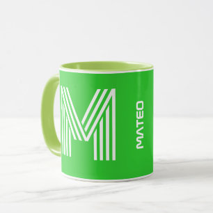 Nom personnalisé, initiale de monogramme Mug à c