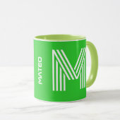 Nom personnalisé, initiale de monogramme | Mug à c (Devant droit)