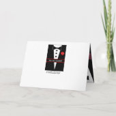Nom personnalisé Invitation de filleul Trois Tuxed (Dos)