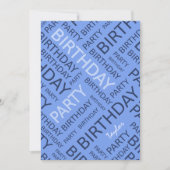 Nom personnalisé Invitation fête d'anniversaire bl (Devant)