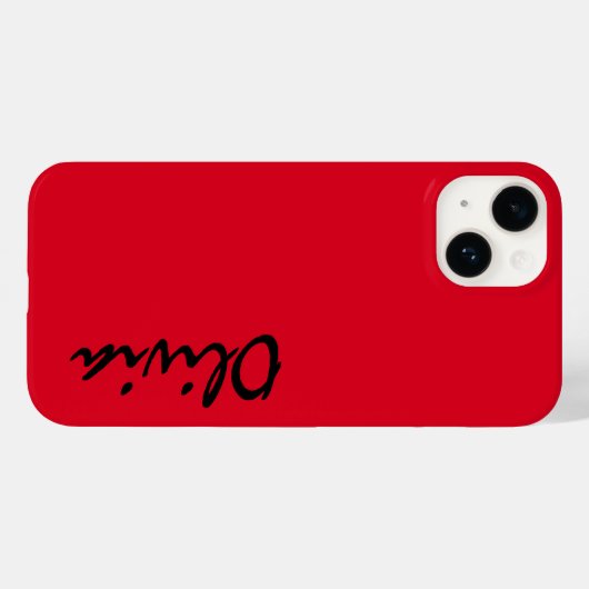 Nom personnalisé iPhone 14 Coque (Verso (horizontal))