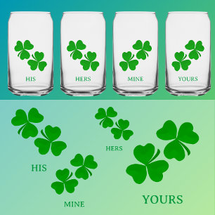 Nom personnalisé irlandais shamrock