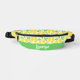 Nom personnalisé jaune citron motif