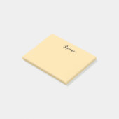 Nom personnalisé jaune mignon Notes post-it (Incliné)