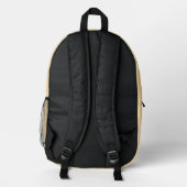 Nom personnalisé Jaune Noir Simple sac à dos (Verso)