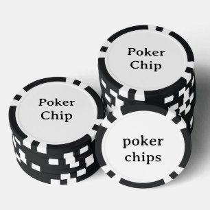 Nom personnalisé jeton de poker noir