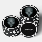 Nom personnalisé jetons de poker Alien UFO (Empiler)