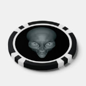 Nom personnalisé jetons de poker Alien UFO (Simple)
